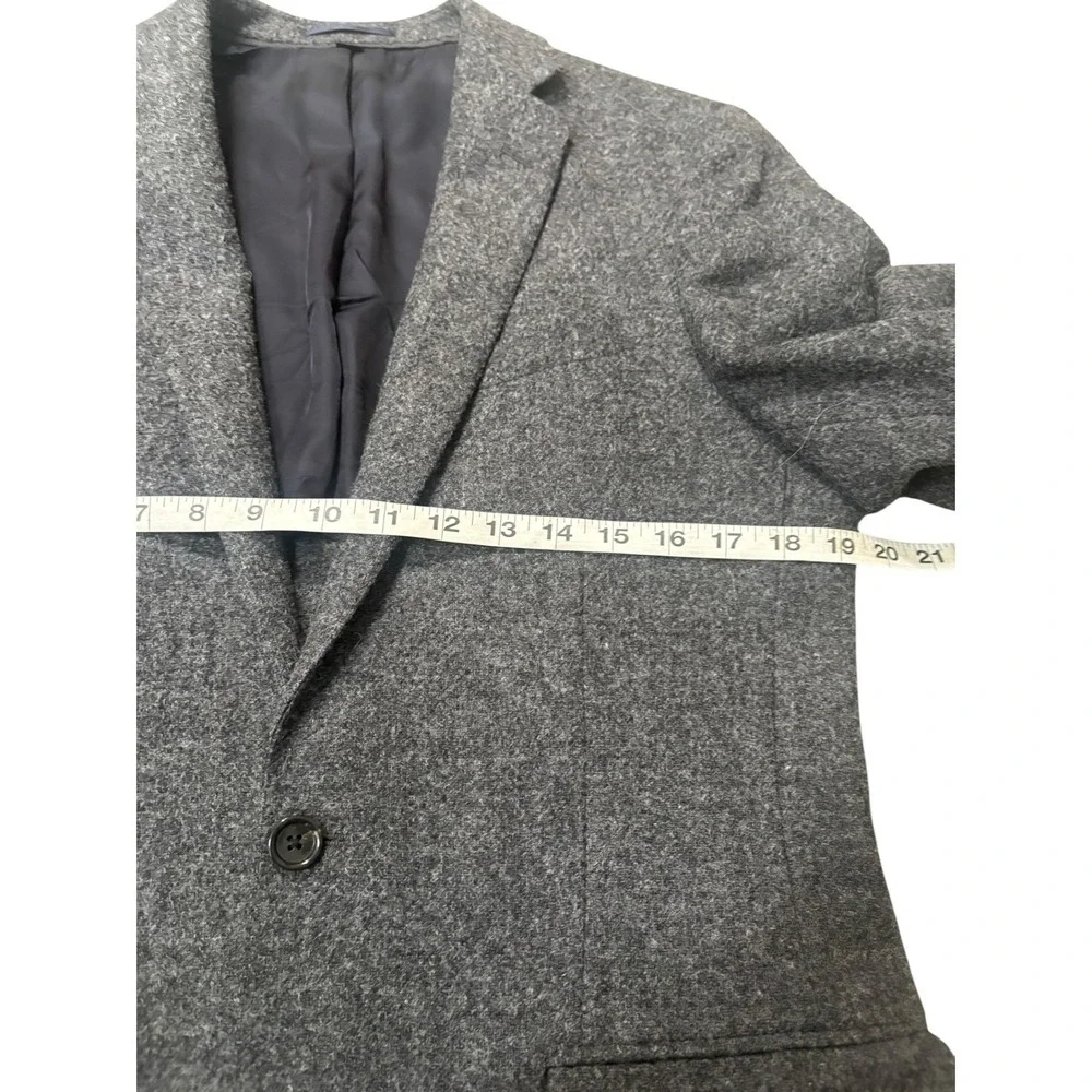 J. Crew Ludlow Blazer Moon Fabric Wool Tweed Elbow Patch 36R Gray Career Office